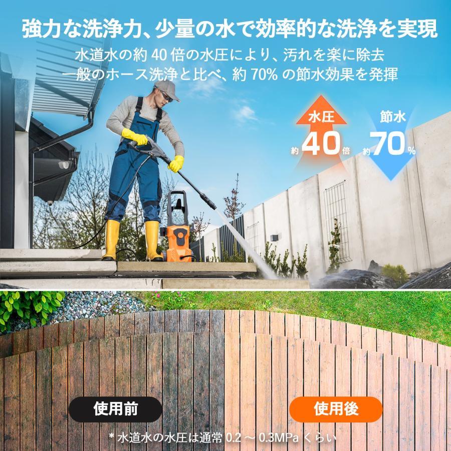 高圧洗浄機 家庭用 業務用 パワフル 10MPa 800W 小型 コンパクト