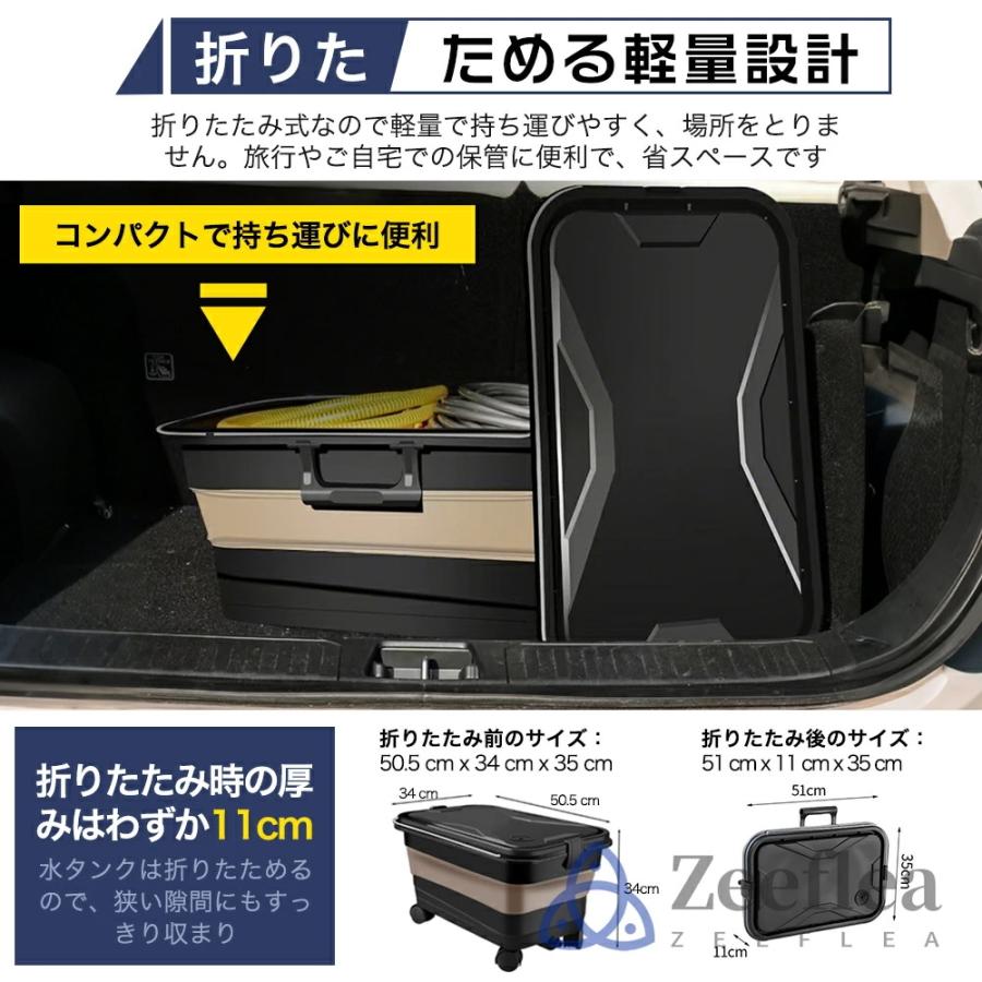 高圧洗浄機 コードレス 充電式 7MPa 23L折り畳みバケツ ペットボトル