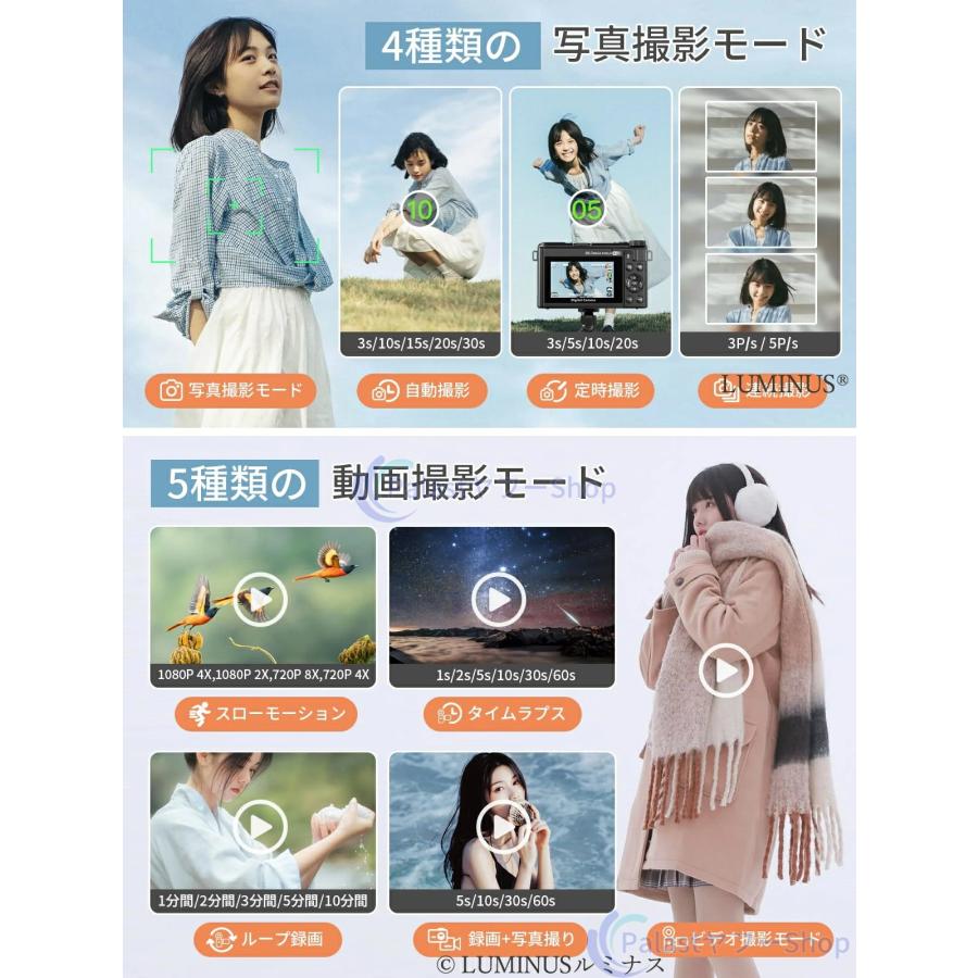 デジカメ デジタルカメラ 8k 8800画素 18倍ズーム ビデオカメラ 安い