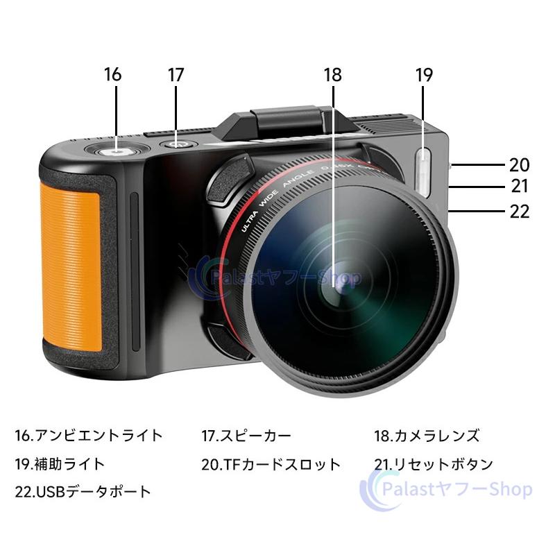 デジタルカメラ WIFI対応 180度回転 6K 9600万画素 コンデジ 日本製