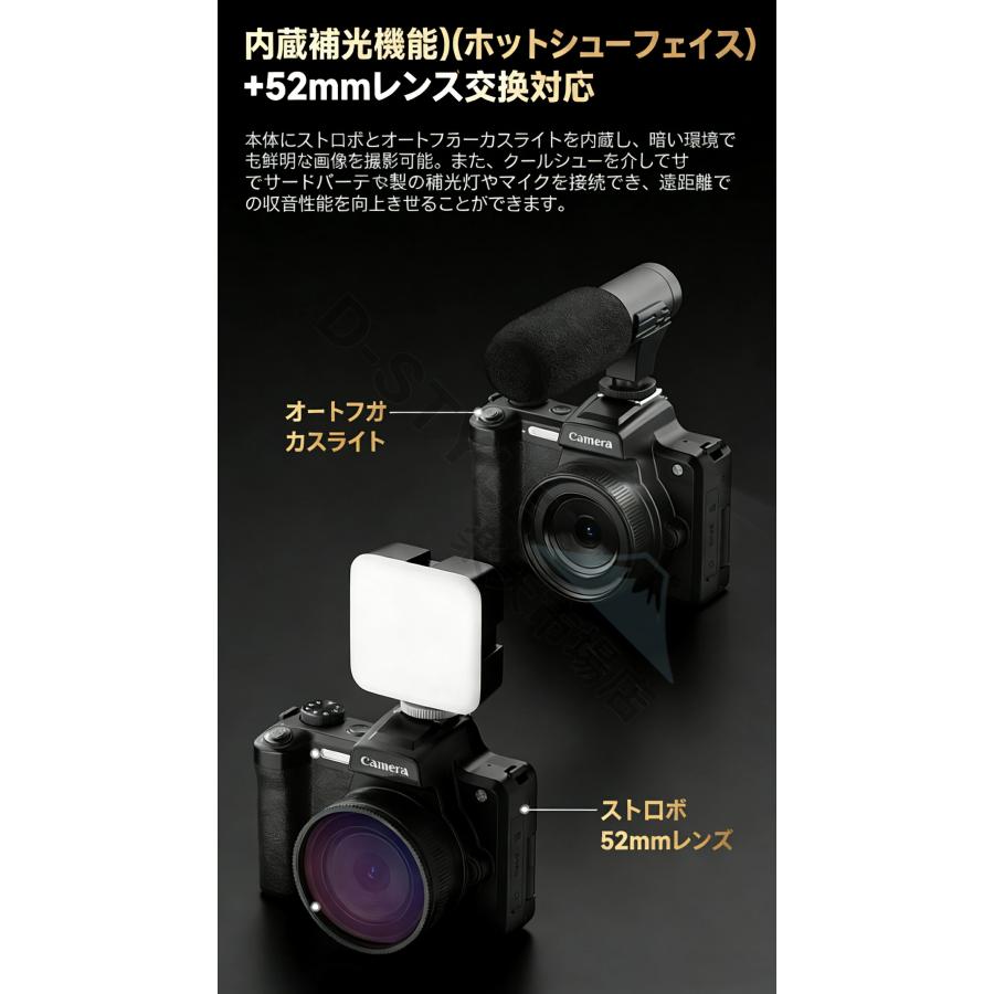 デジタルカメラ デジカメ 4K 6800万画素 ミラーレス一眼カメラ 2.8
