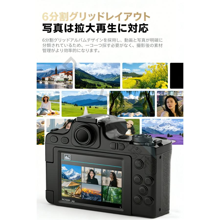 デジタルカメラ デジカメ 4K 6800万画素 ミラーレス一眼カメラ 2.8
