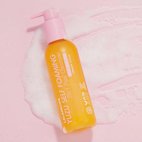 LALARECIPE 洗顔 ゆずピールクレンザー 3 in 1 200ml×3個 韓国コスメ