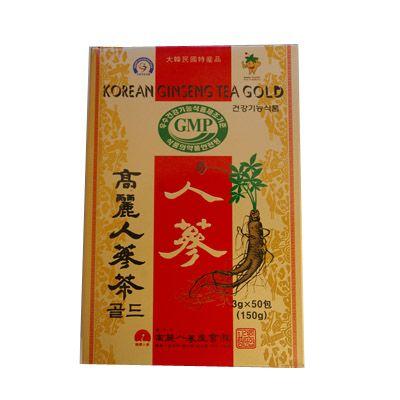 高麗人参茶GOLD 紙箱 3g×50包・粉末タイプ 風邪予防対策 健康茶 韓国