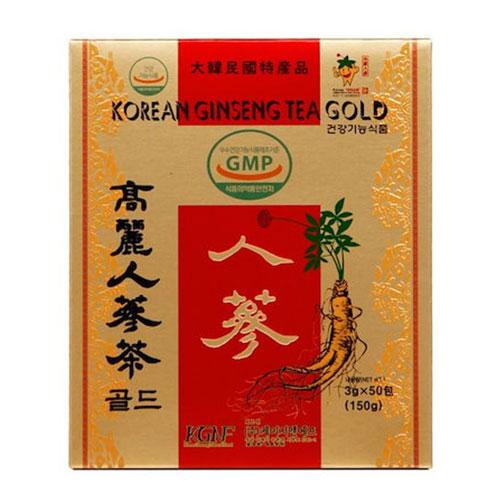 高麗人参茶GOLD 木箱 3g×50包・粉末タイプ 風邪予防対策 健康茶 韓国