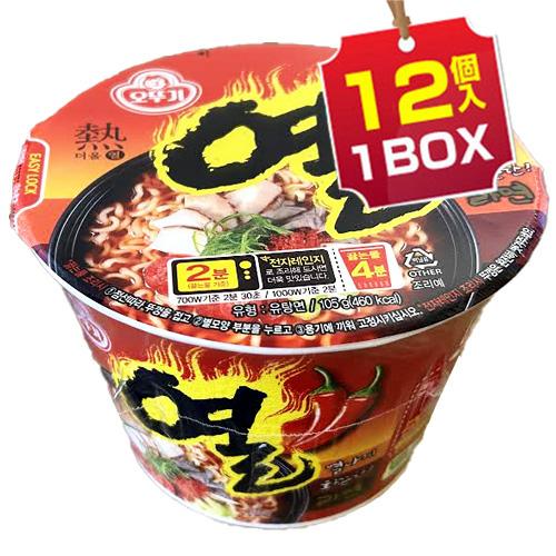オットギ ヨル（熱）ラーメン カップ麺（ 1BOX=105g×12個入 辛口 