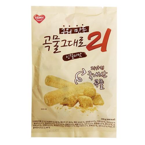 KEMY 焼きたて穀物そのまま21 クリスピーロール菓子 きなこ餅味 150g