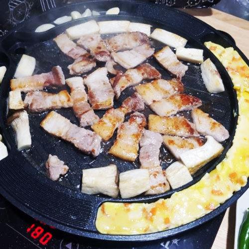 CHEFWAY IH焼き卵グリルパン □サイズ(345mm) IH対応 バーベキューパン
