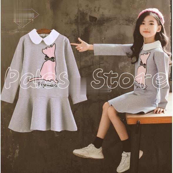 子供服 女の子 猫柄 ワンピース 長袖 ロッグパーカーワンピース スカートキッズ 可愛い おしゃれ 春秋 Et Palesstore 通販 Yahoo ショッピング
