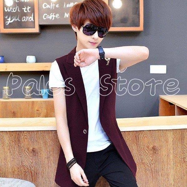 ジレベストロングベストロングチョッキスーツベスト襟付きベストベストコート無地メンズ細身スリム欧米風着痩せ魅力溢れ 春夏新作