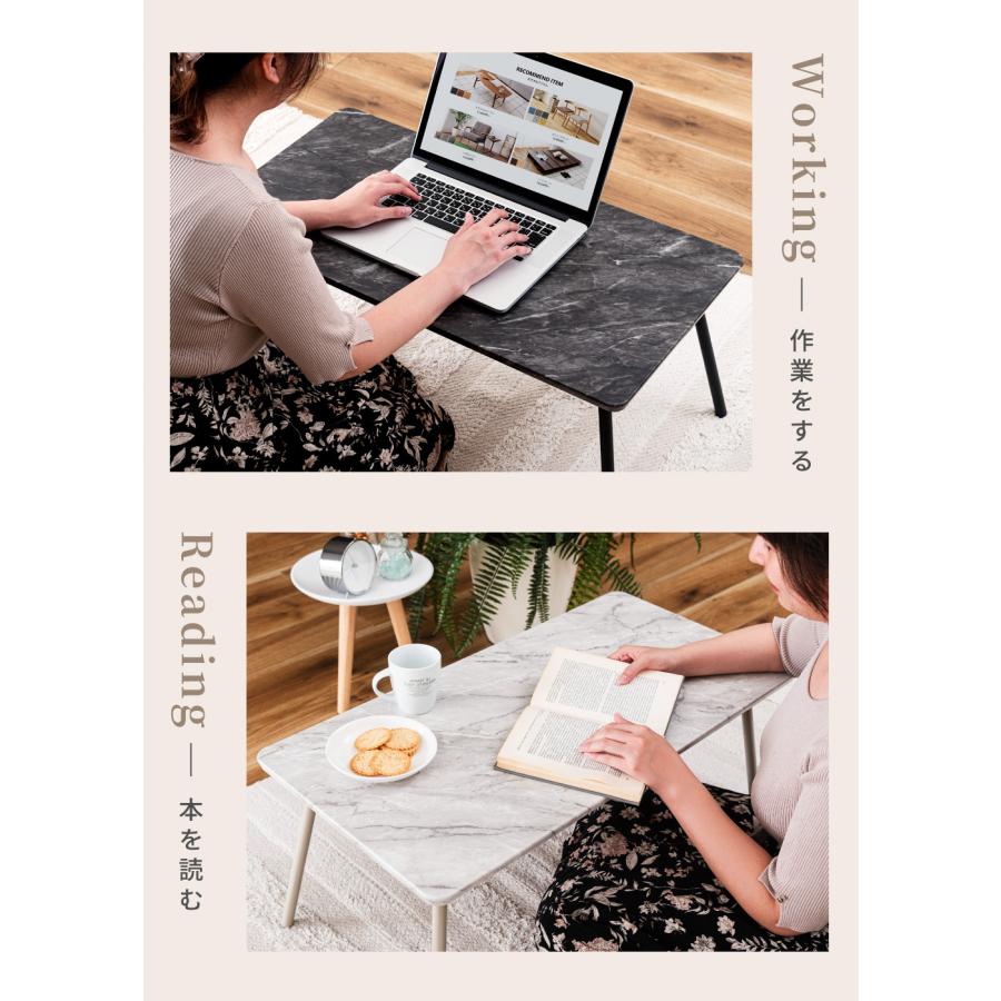 東谷 テーブル 折りたたみ ローテーブル 高さ34 リビング