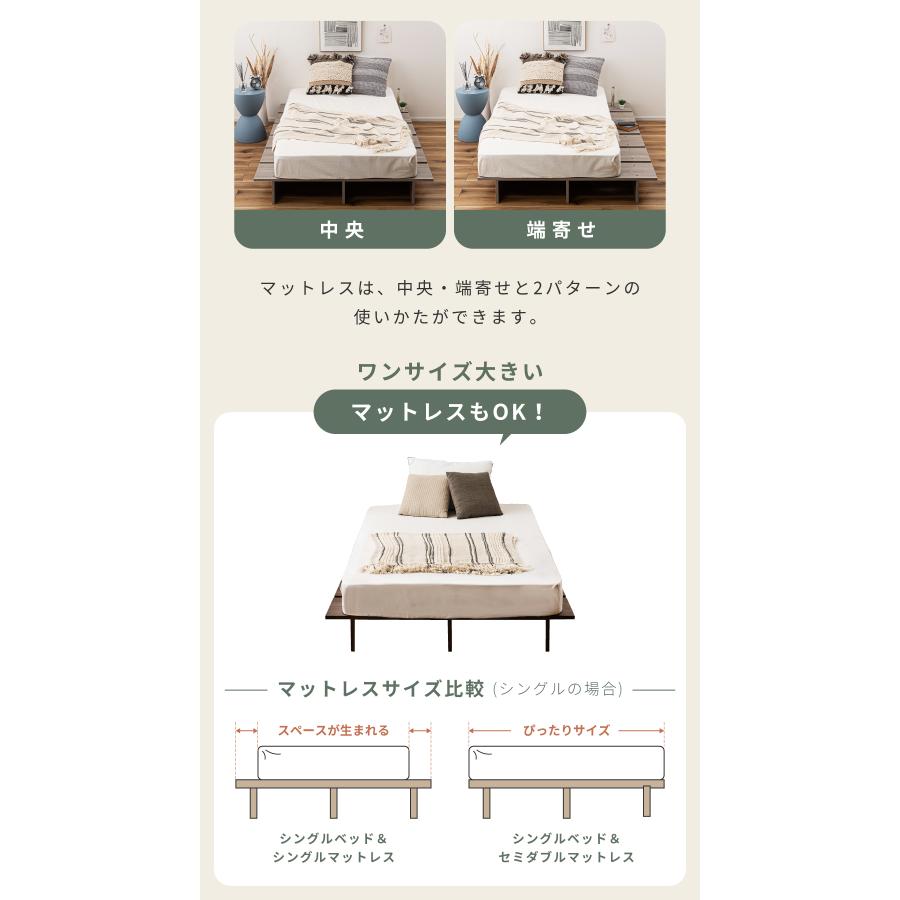 ベッド シングル ローベッド ベッドフレーム すのこベッド ロータイプ 2口コンセント 北欧 一人暮らし 寝具 木目調 収納 北欧 一人用 低い シンプル ワンルーム | 東谷 | 08