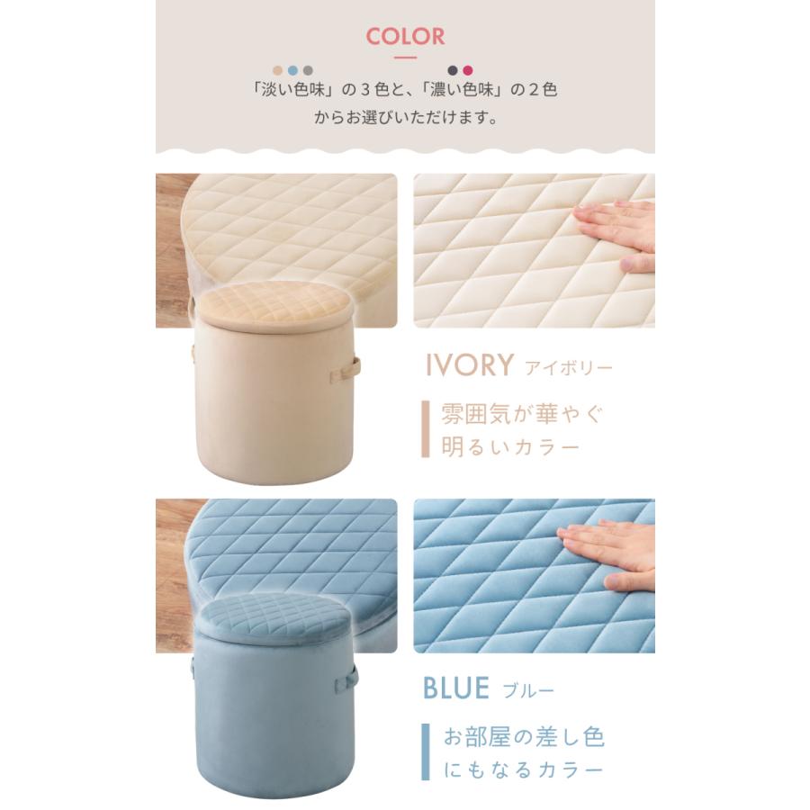 収納スツール 年中無休 ボックス 丸 フタ付き 布 椅子 安い 座れる収納ボックス おもちゃ箱 おしゃれ