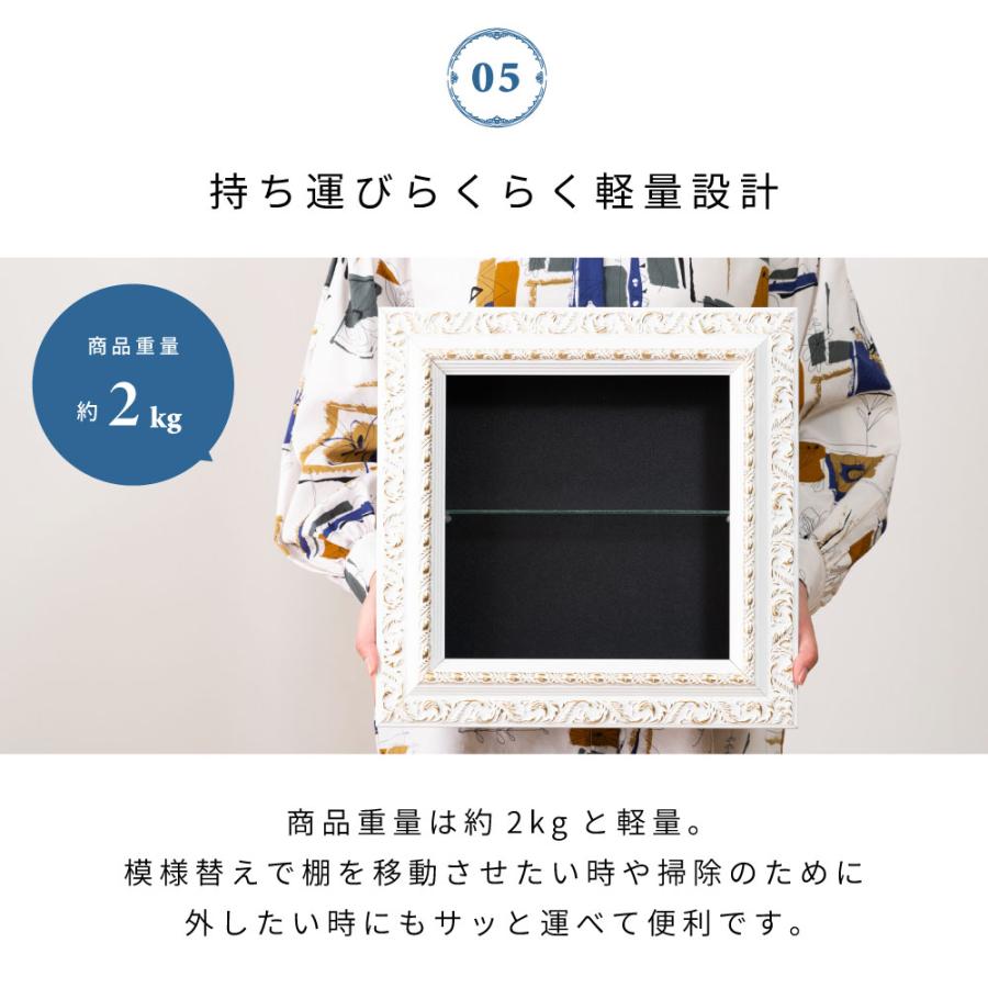 コレクションケース ウォールラック 棚板高さ調節 額縁 ディスプレイ