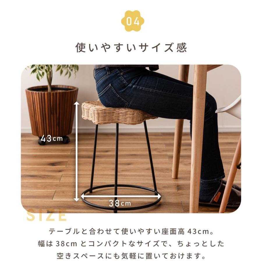 スツール ラタン 籐 サイドテーブル 高さ調整可 ベッド横 ナイトテーブル リゾート 南国 アジアン ナチュラル 和モダン チェア 高さ調整可 ディスプレイ_8