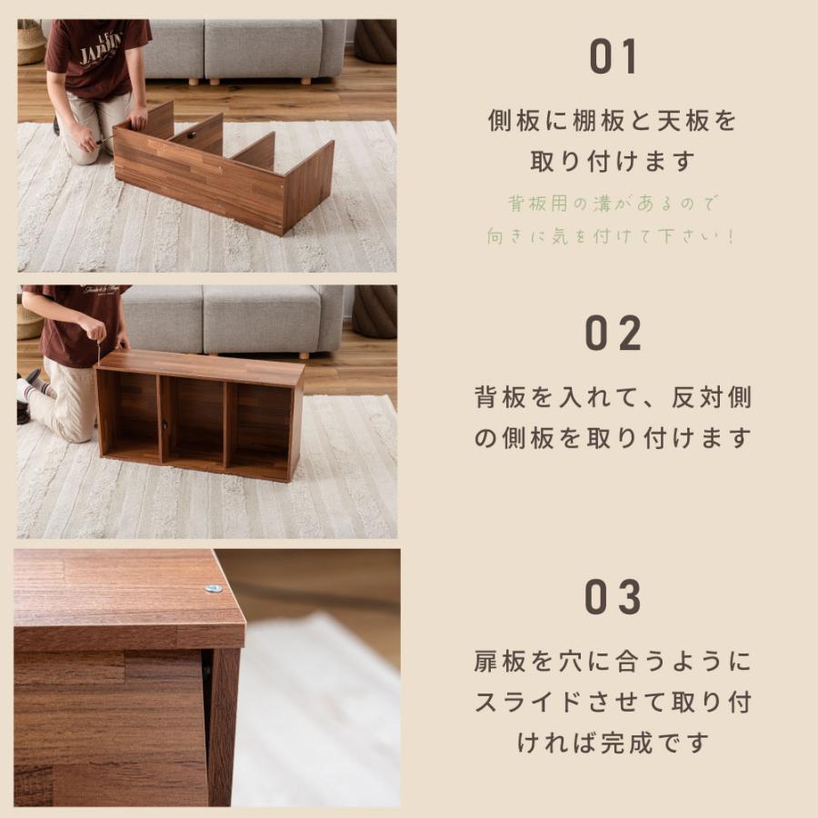 東谷 キャビネット カウンター下 高さ80 扉付き 2個セット 魅せる収納