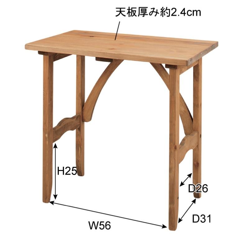 デスク テーブル 机 幅75cm 天然木 おしゃれ 木製 コンパクト 小さめ 小さい 作業机 ナチュラル シンプル 木目調 アンティーク ビンテージ ヴィンテージ｜palette-life｜02