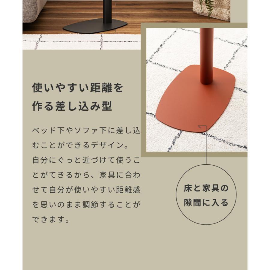 サイドテーブル おしゃれ ナイトテーブル ベッドサイド ソファサイド コンパクト 北欧 コの字 レトロ スチール ペールグリーン オレンジ ダークグレー ベージュ | 東谷 | 07