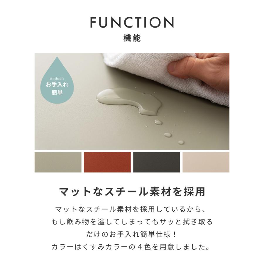 サイドテーブル おしゃれ ナイトテーブル ベッドサイド ソファサイド コンパクト 北欧 コの字 レトロ スチール ペールグリーン オレンジ ダークグレー ベージュ | 東谷 | 09