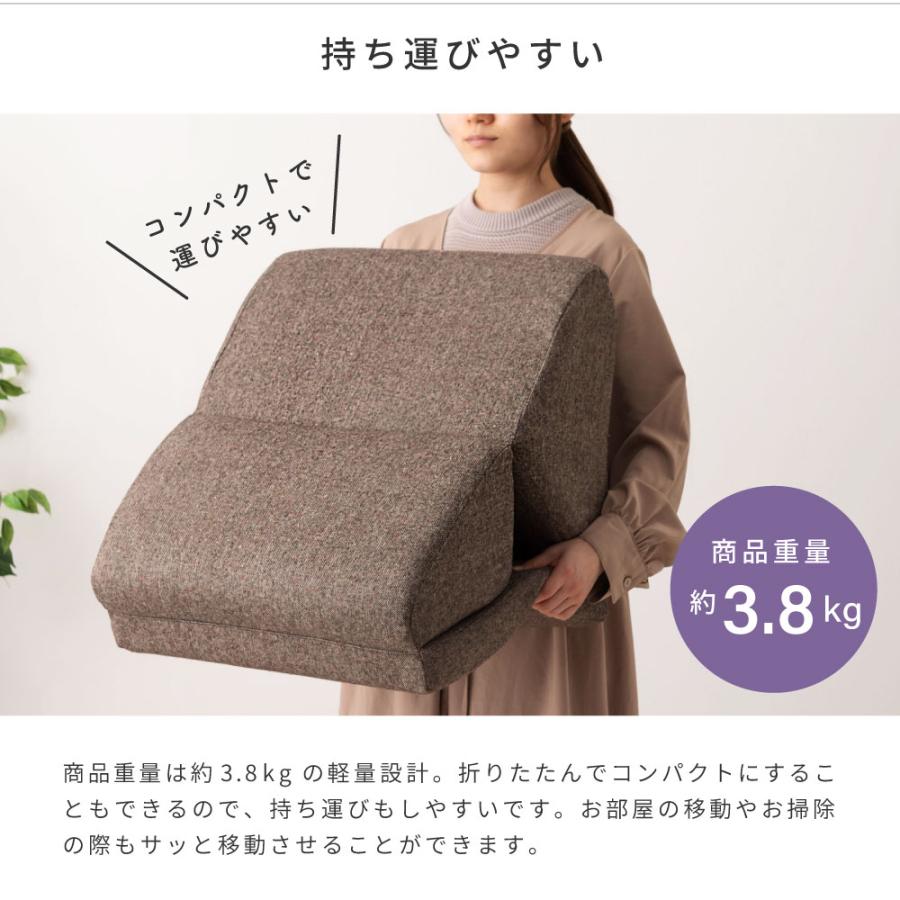 送料込み　テレビまくら　フロアクッション　布グレー色 東谷 テレビ枕 3WAY 座椅子 フロアクッション ごろ寝 昼寝