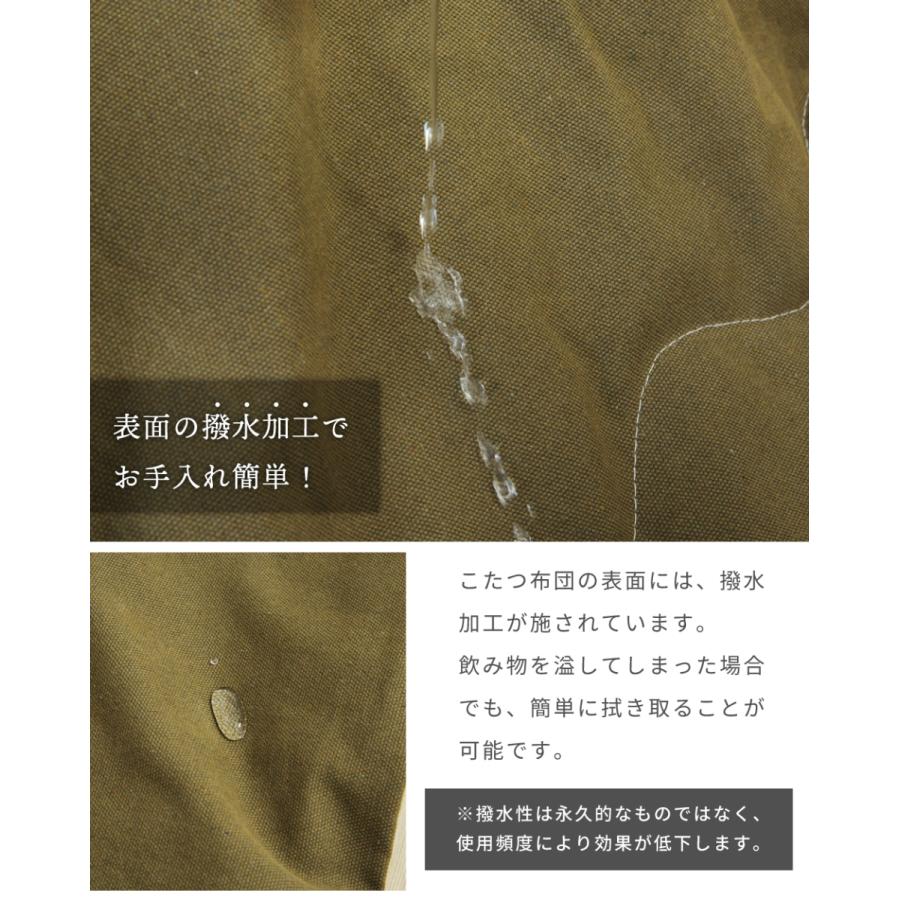 こたつ布団 長方形 190&times;230 撥水 おしゃれ こたつ掛け布団 薄掛け こたつ用品 省スペース シンプル ベージュ グレー カーキ フリース 汚れにくい かわいい 無地