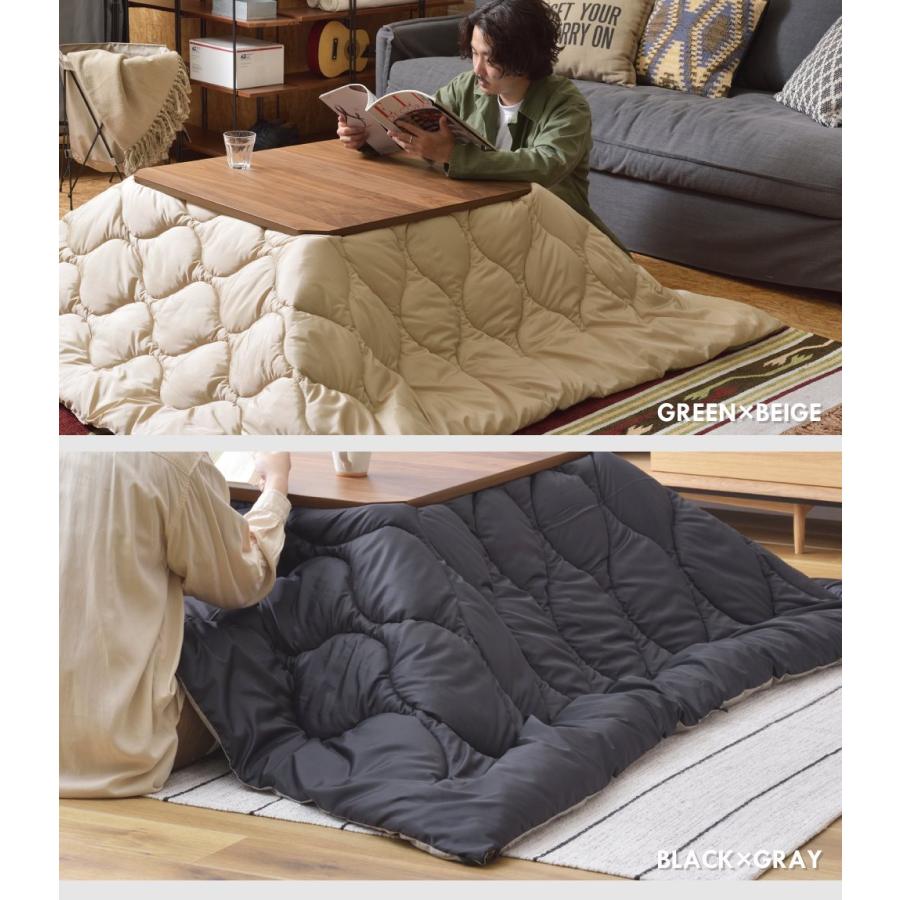 東谷 こたつ布団 正方形 190 丸洗い可 リバーシブル 撥水 ペット 収納