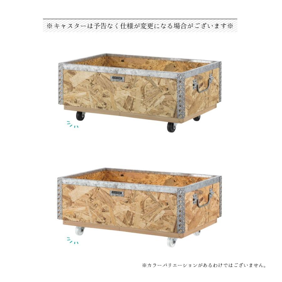 【送料無料・新品未使用】収納BOX　OSB板　おもちゃ箱　キャスター付き　人気 東谷 ボックス 大きめ Lサイズ おしゃれ スタッキング 収納 DIY