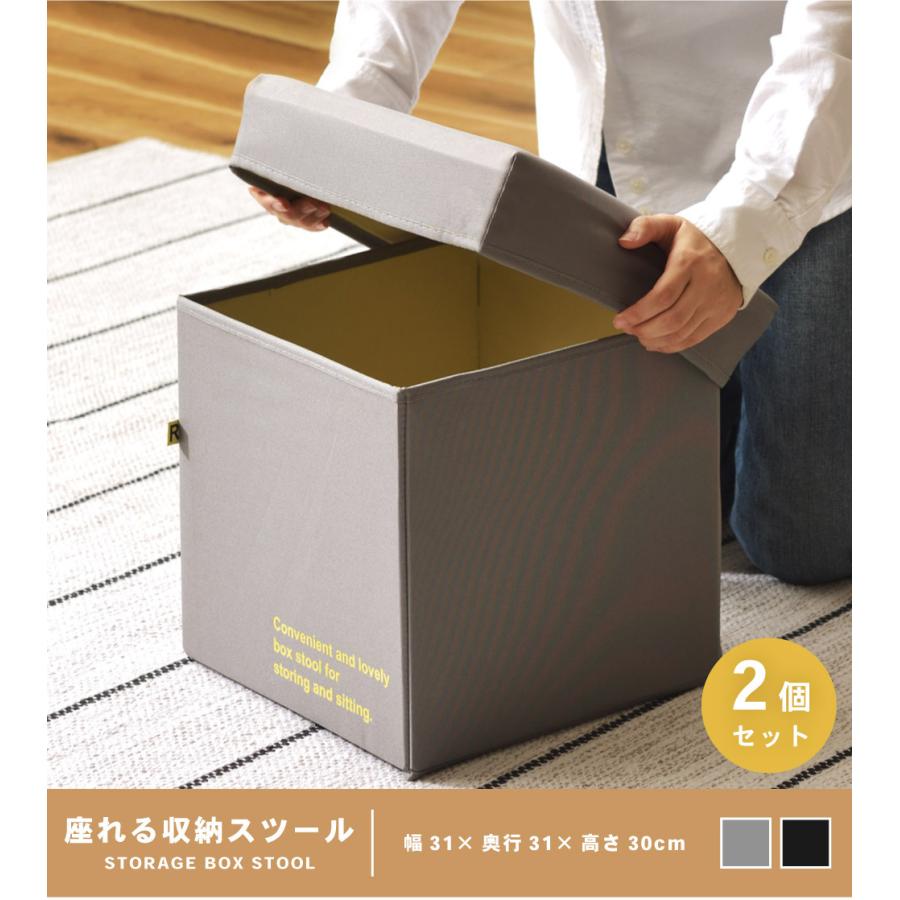 低廉 収納スツール ボックス 2個セット フタ付き 布 椅子 座れる収納ボックス おしゃれ 折りたたみ おもちゃ箱 安い Cisama Sc Gov Br