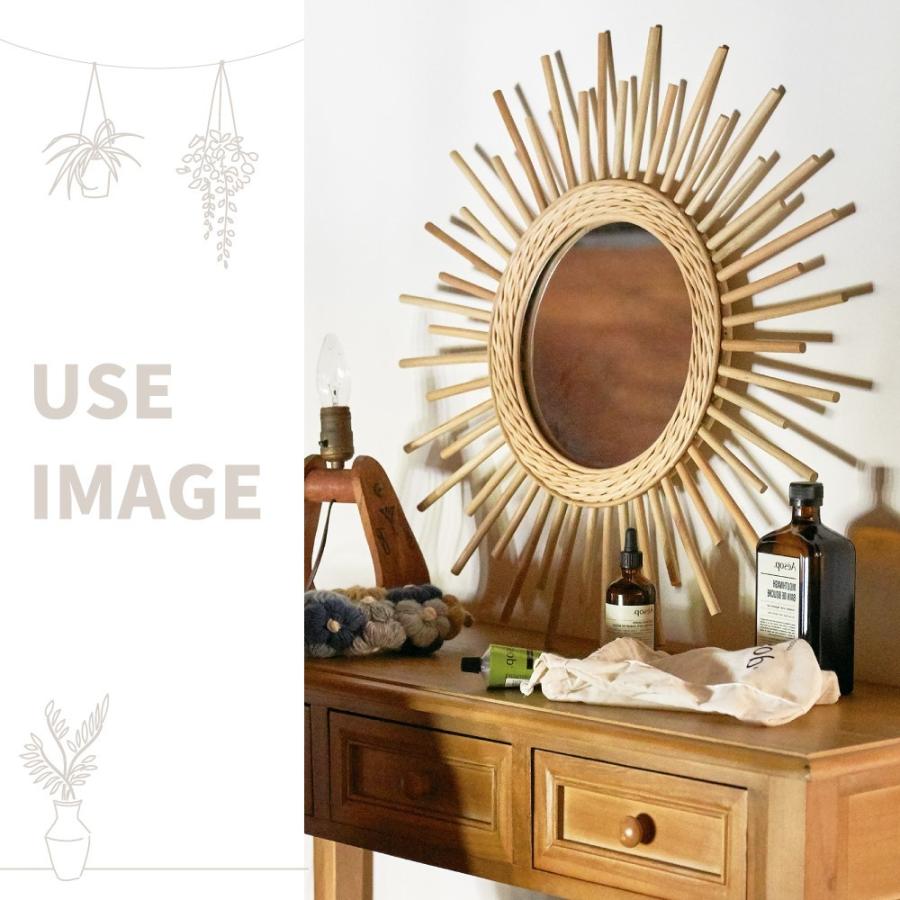 東谷 鏡 ミラー おしゃれ 丸型 ラタン 壁掛け ナチュラル かわいい