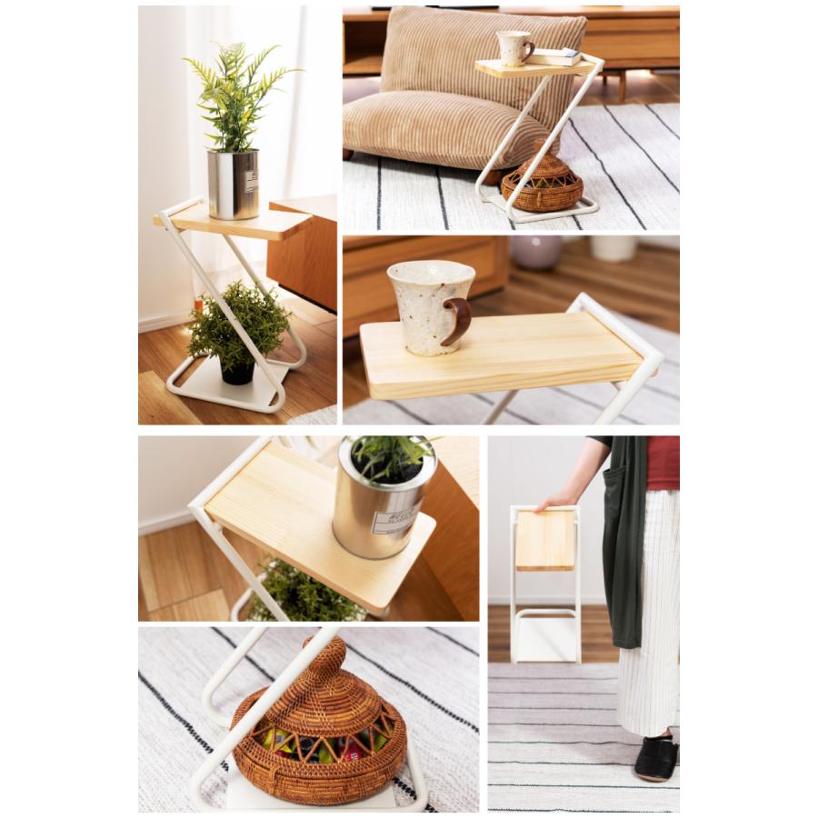 東谷 サイドテーブル ベッドサイドテーブル ナイトテーブル スリム