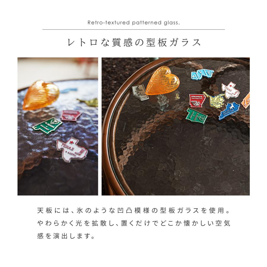 東谷 サイドーテーブル 幅60 ガラス天板 軽量 完成品 ローテーブル
