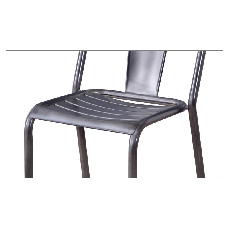 東谷 ダイニングチェア おしゃれ 白 スチール スタッキング 積み重ね