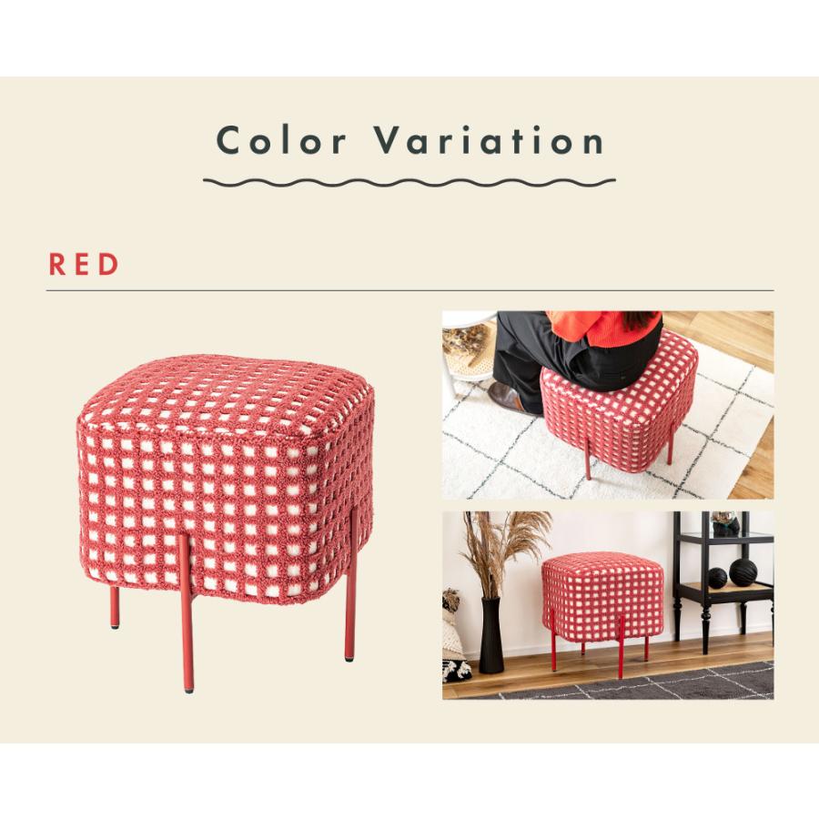 東谷 スツール クリスマス 椅子 ロータイプ おしゃれ もこもこ