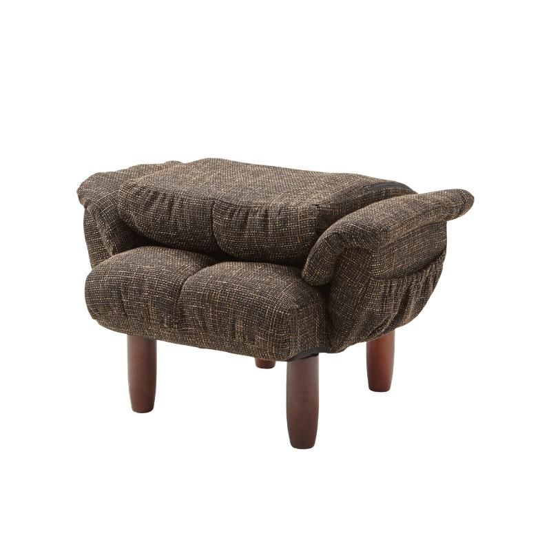 座椅子　リクライニングチェア　多機能　ブラウン　茶色　肘掛け付き　1人掛け ソファチェア 一人掛け リクライニングチェア 高座椅子 コンパクト