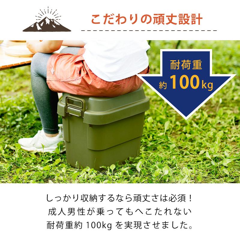 トランクカーゴ 容量30L 座れる 収納ボックス 収納ケース フタ付き おしゃれ コンテナボックス プラスチック グレー｜palette-life｜05