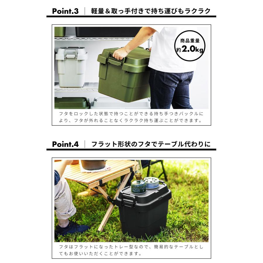 東谷 コンテナボックス 屋外 2個セット 30L 収納 キャンプ