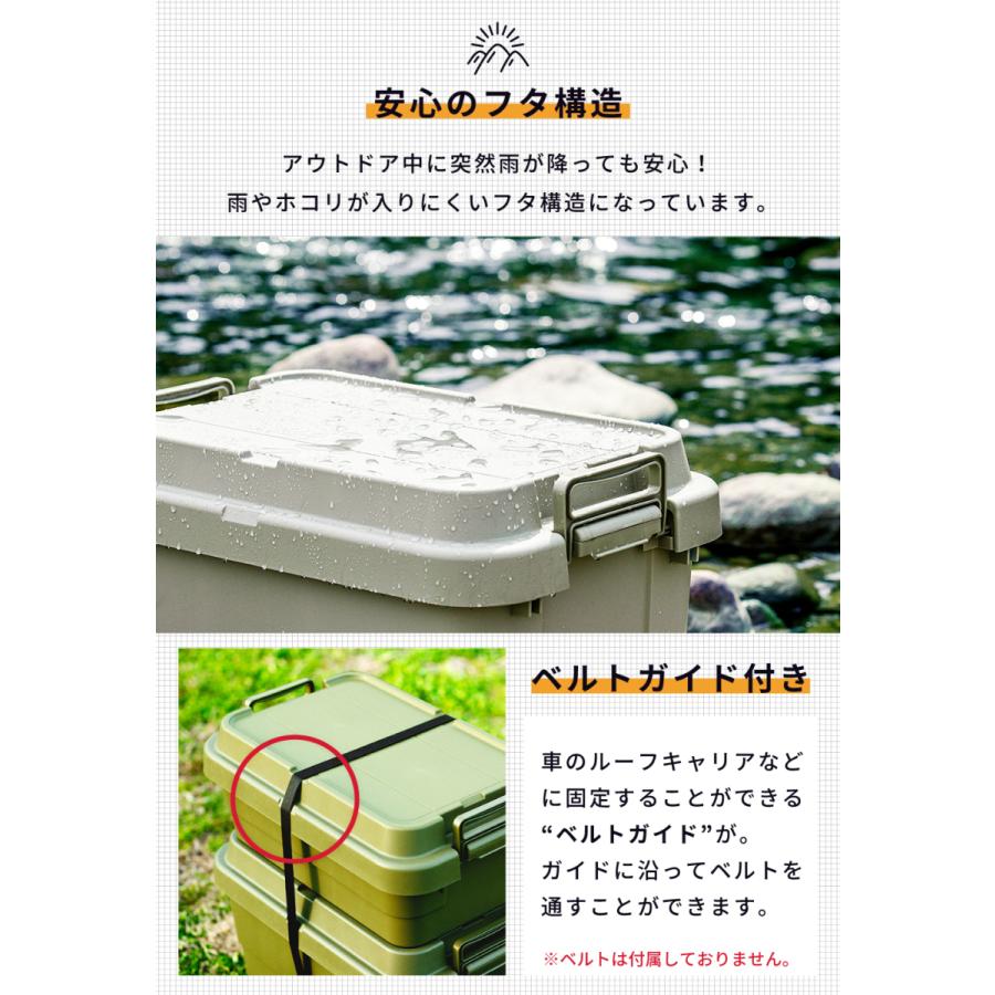 トランクカーゴ 容量30L 2個セット 収納ボックス 収納ケース ロータイプ フタ付き プラスチック おうちキャンプ キャンプギア グランピング｜palette-life｜12