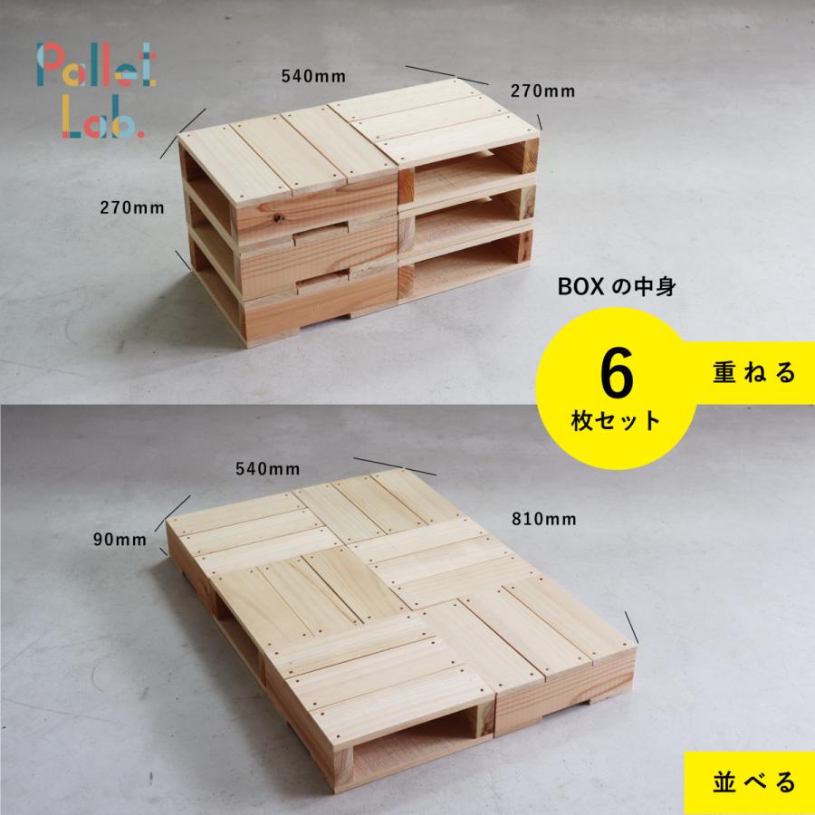 パレットボックスDセット/木製パレット DIY/無塗装 天然木/送料
