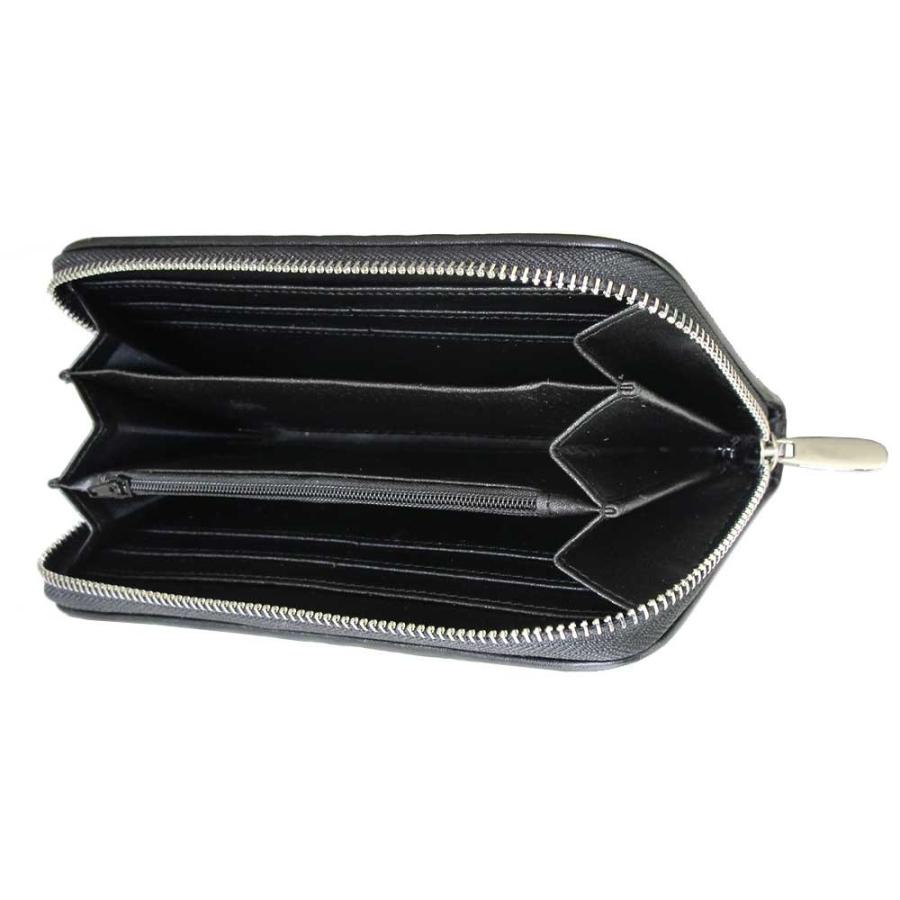 メンズ長財布 センターメッシュ ラウンドファスナ ーレザー 編み込み 小銭入れ 札入れ ツートン |  | 03