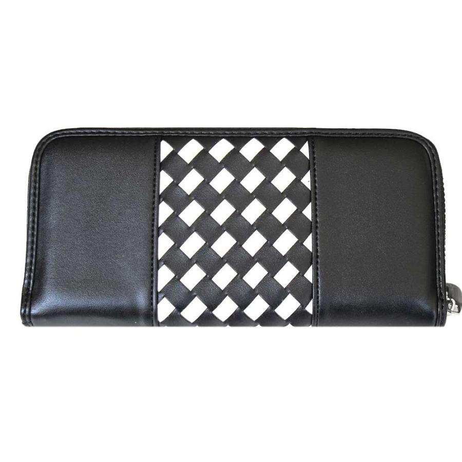 メンズ長財布 センターメッシュ ラウンドファスナ ーレザー 編み込み 小銭入れ 札入れ ツートン |  | 08