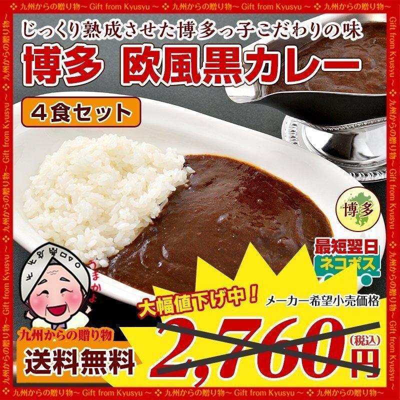 日本最大のブランド 最大68%OFFクーポン レトルト カレー 博多 欧風黒カレー ×4食セット 食品 グルメ お取り寄せ 送料無料 1000円 ビーフカレー 訳あり わけあり 牛肉 得トクセール cuxevent.de cuxevent.de