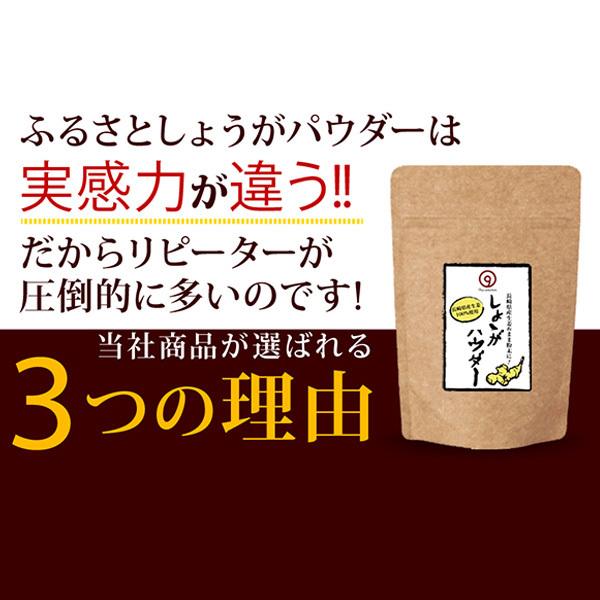 期間限定セール 生姜 長崎県産しょうがパウダー60g×4袋 国産 純度100% 長崎県諫早産生姜 低温乾燥  送料無料　美肌 ダイエット 食べきり 使い切り 送料無料｜palm-gift｜04