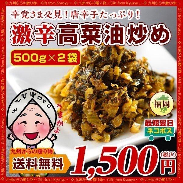 激辛 辛子高菜 500g 油炒め 2袋 業務用 訳あり 激辛党必見 唐辛子入り 漬物 からしたかな 唐辛子入り 食品 お取り寄せ ご飯のお供 B1 漬物 つけもの 送料無料 Toutakana 002 Np 九州からの贈り物 ヤフー店 通販 Yahoo ショッピング