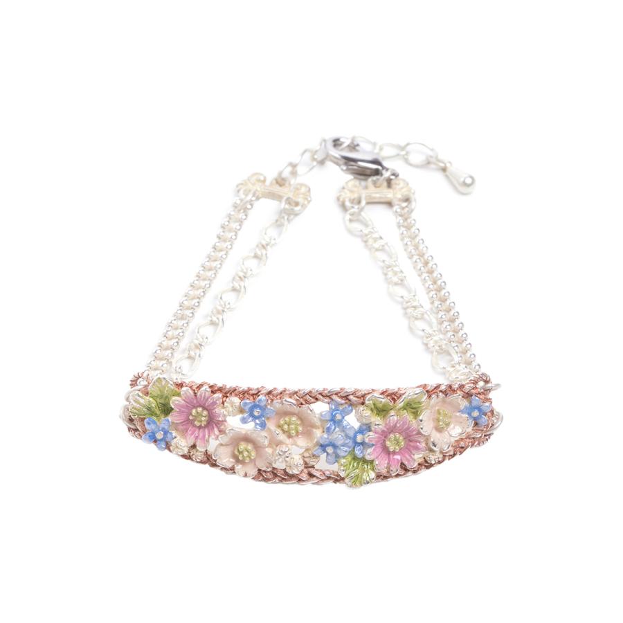 ブレスレット  桜　花　レディース　PalnartPoc　パルナートポック　公式　ブラフシューペリア　プレゼント　フラワーバスケットブレスレット | 