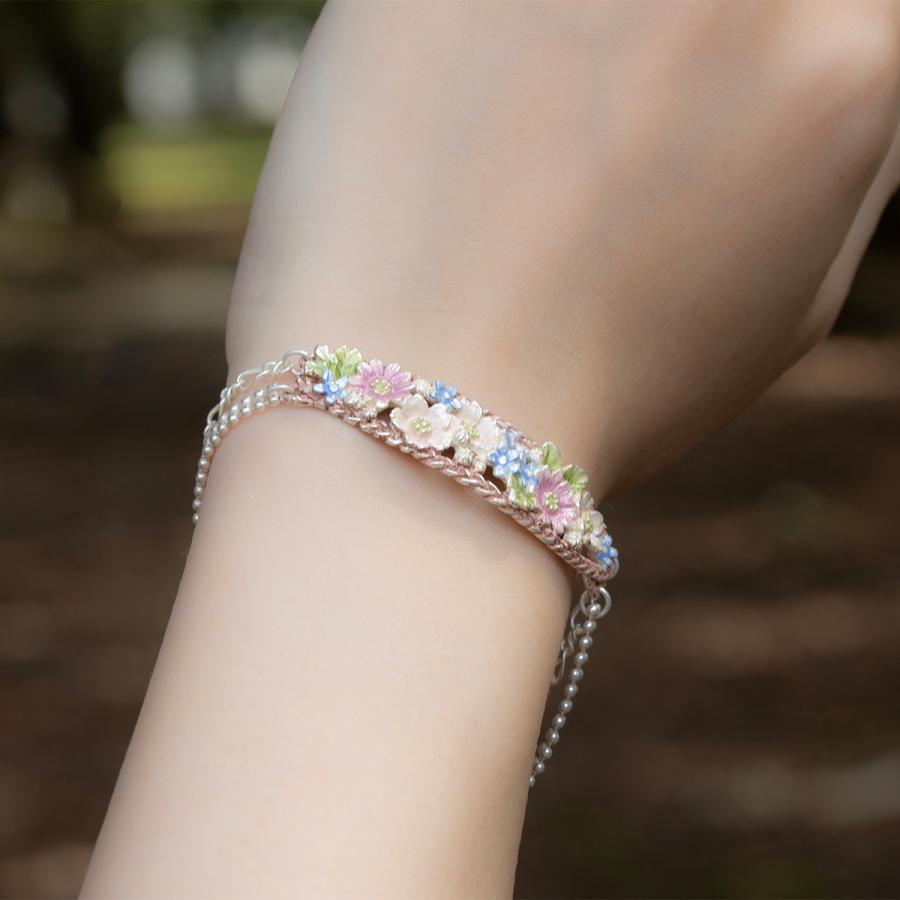 ブレスレット  桜　花　レディース　PalnartPoc　パルナートポック　公式　ブラフシューペリア　プレゼント　フラワーバスケットブレスレット |  | 08