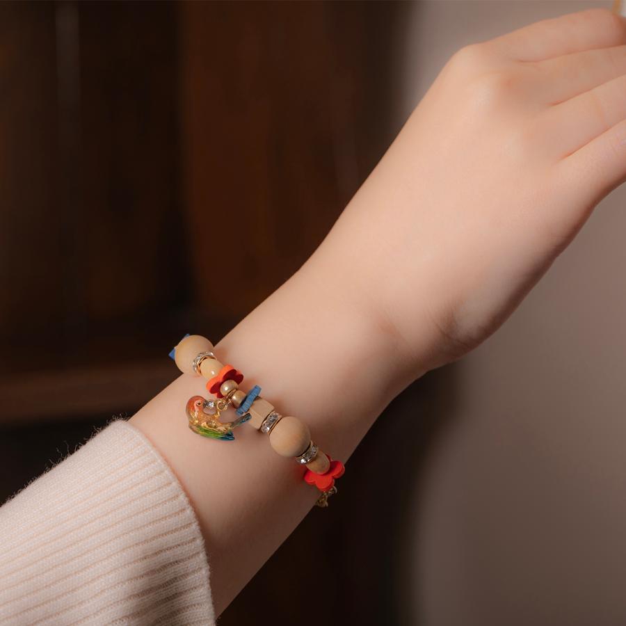 ブレスレット　コガネメキシコインコ　レディース　PalnartPoc　パルナートポック　公式　プレゼント　木遊びコガネブレスレット |  | 05