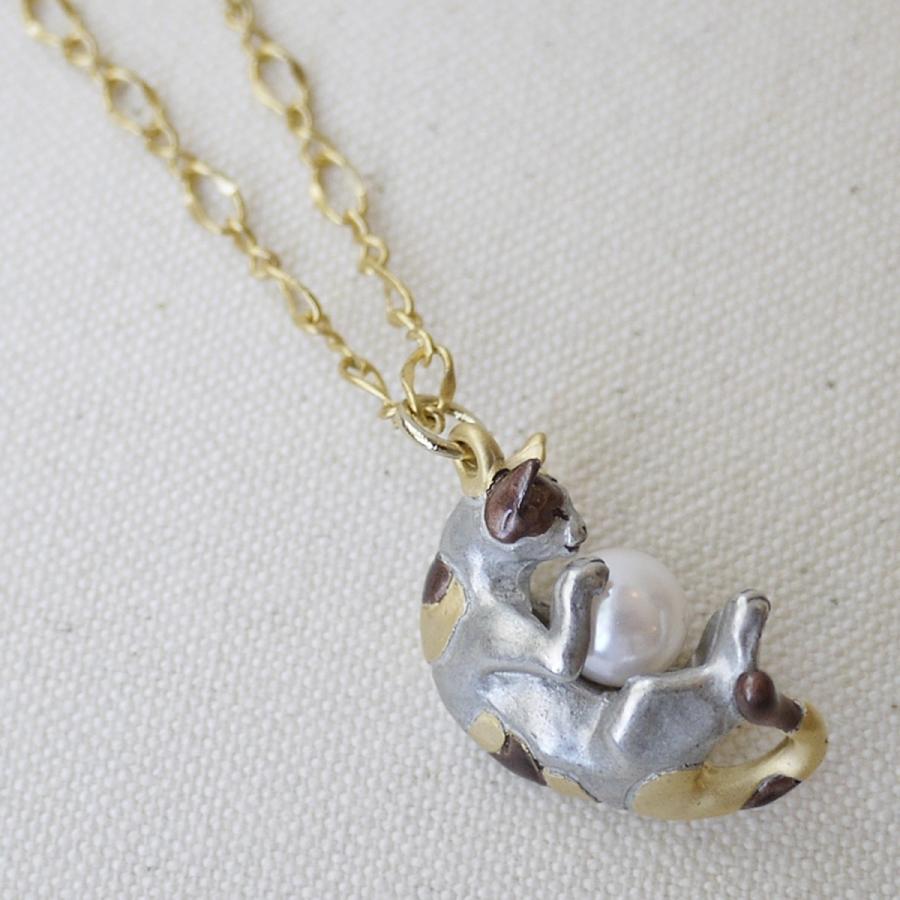 ネックレス レディース ロング　PalnartPoc　猫　ブランド　パルナートポック直営　プレゼント　ネコのララバイ（ミケ）ネックレス |  | 04
