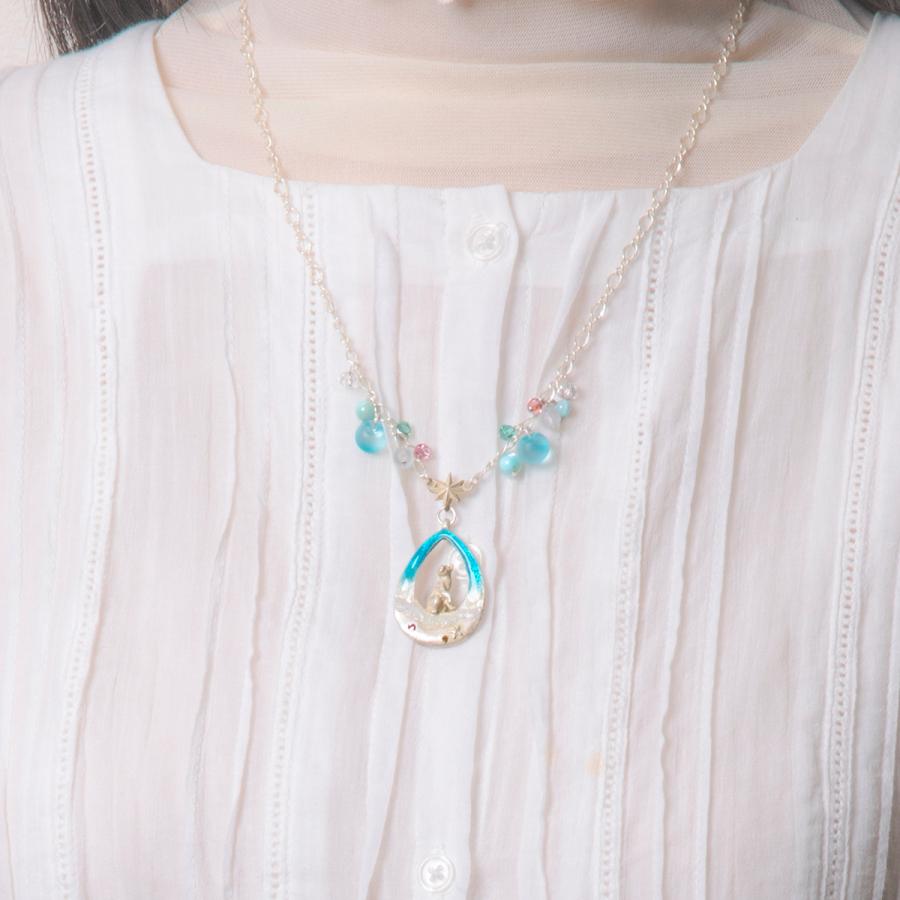 ネックレス　ネコ　レディース　PalnartPoc　パルナートポック　公式　ブラフシューペリア　プレゼ ント　浜辺ネックレスの画像