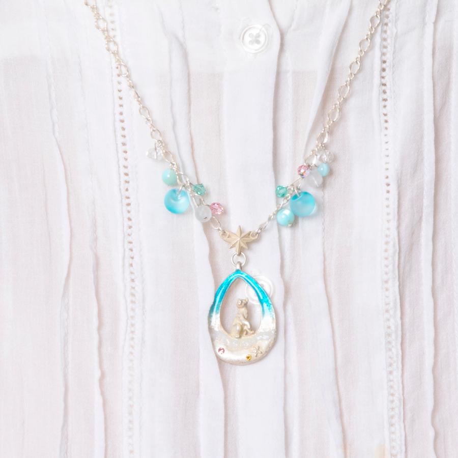 ネックレス　ネコ　レディース　PalnartPoc　パルナートポック　公式　ブラフシューペリア　プレゼ ント　浜辺ネックレスの画像