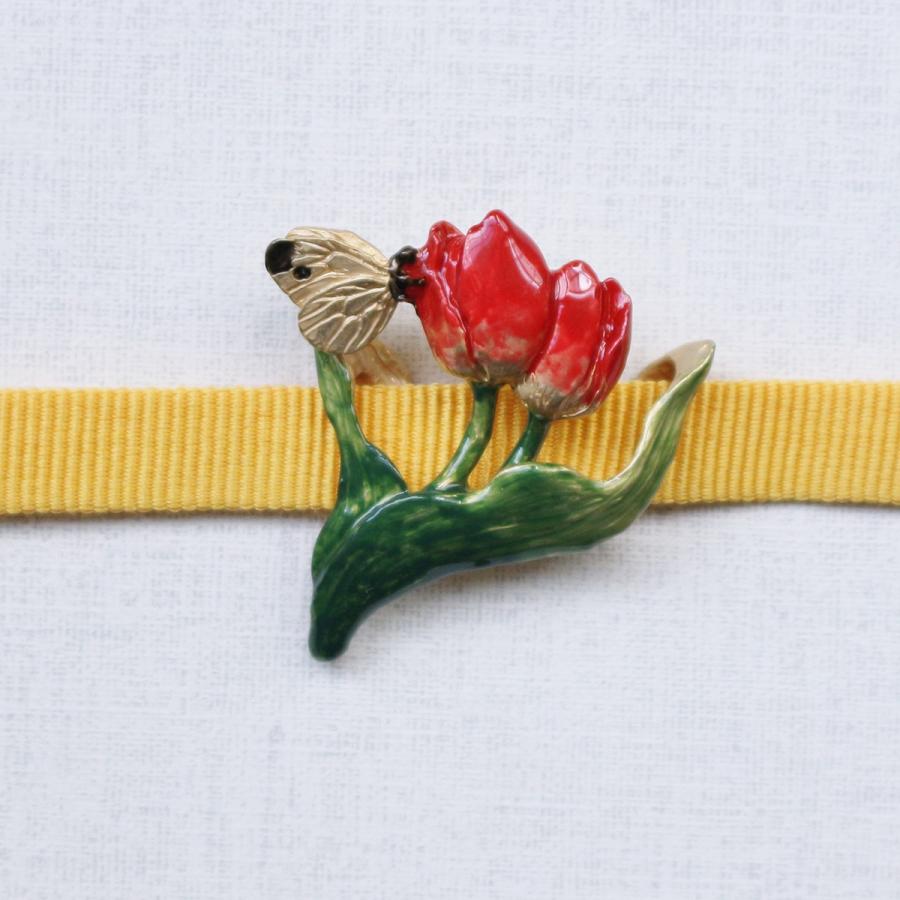 おしゃれな帯留め 花 チューリップ 蝶々 モンキチョウ 帯留め Palnartpoc直営 アクセサリー 可愛い ブランドパルナートポック直営店 オランダ 帯留め Od045 パルナートポックストア Yahoo 店 通販 Yahoo ショッピング